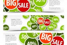Set of spring horizontal banners